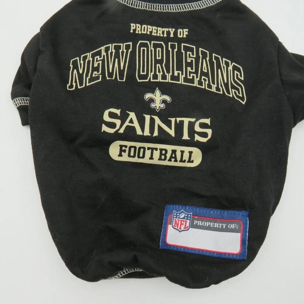 New Orleans Saints NFL Pet Dog Shirt Small Pets‎ First Football Tee Pet Wear